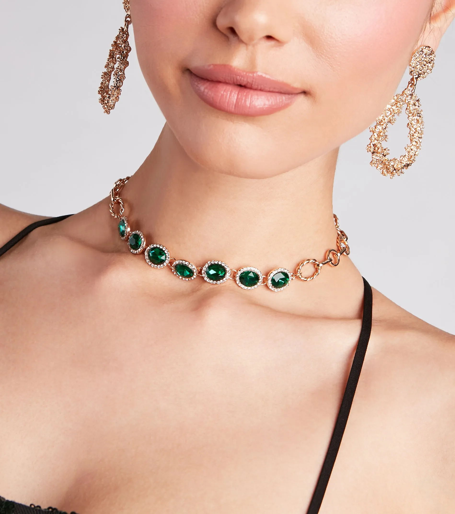 In The Mood For Glamour Gemstone Choker Necklace sold by Windsor product image thumbnail 2