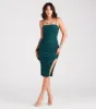 Sultry Glam Vibes Glitter Ruched Midi Dress sold by Windsor