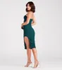 Sultry Glam Vibes Glitter Ruched Midi Dress sold by Windsor