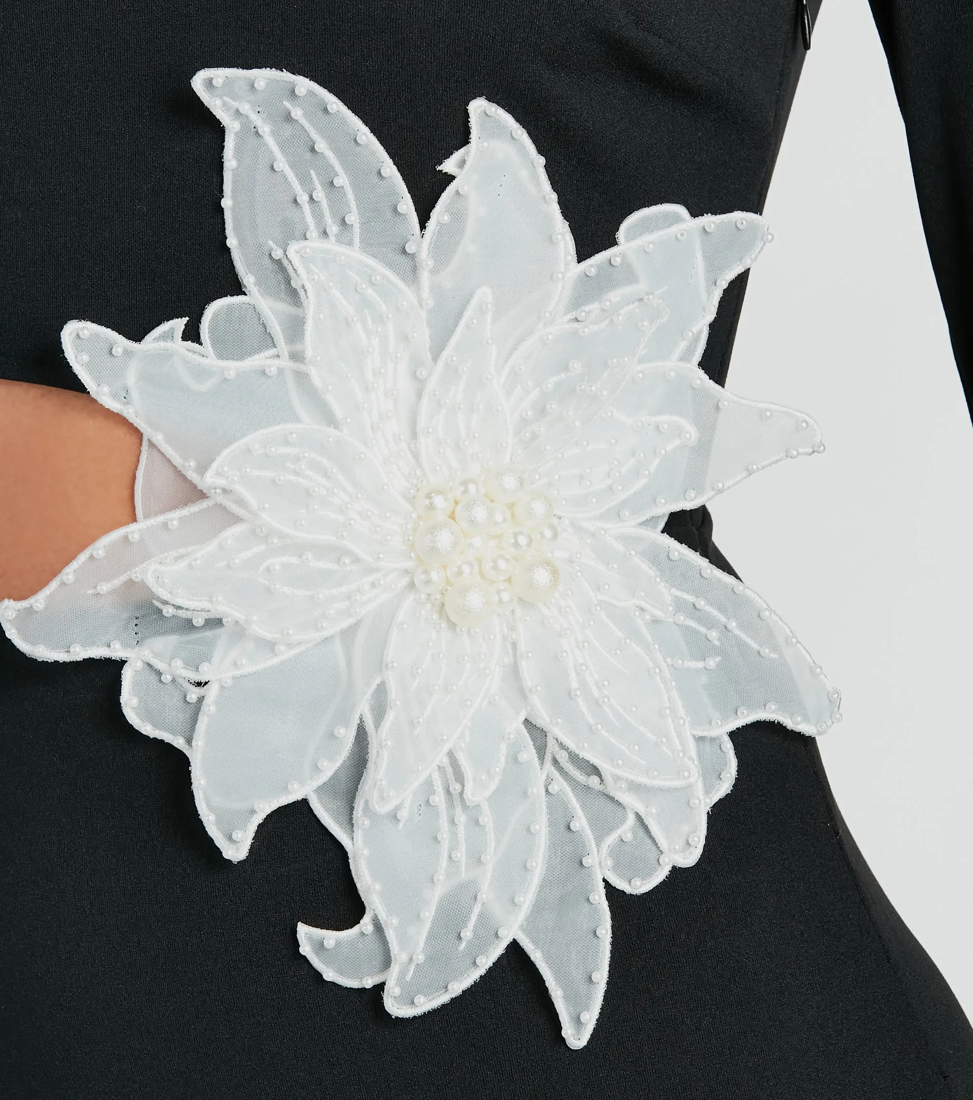 Naya One Shoulder Flower Applique Mini Dress sold by Windsor product image thumbnail 5