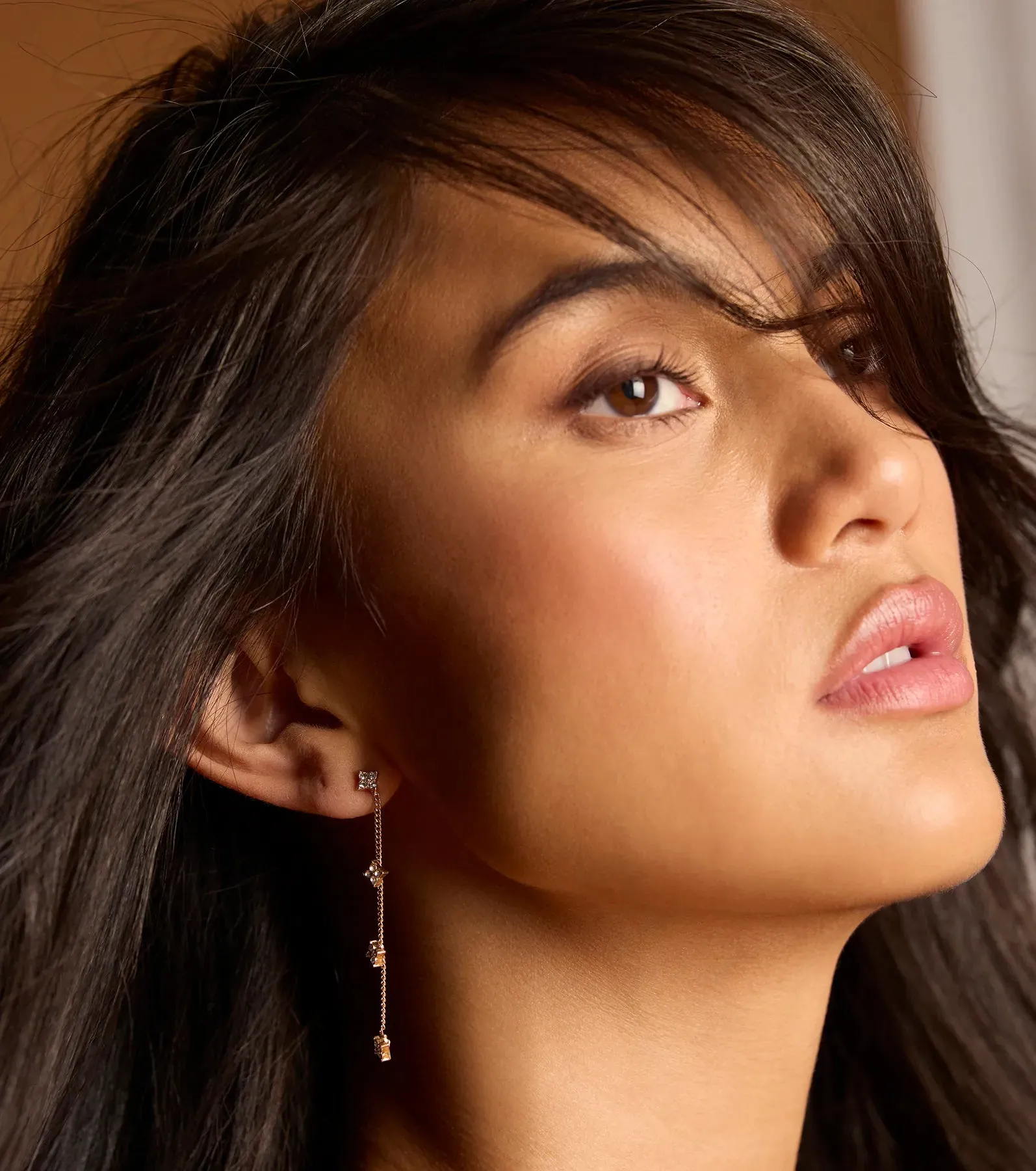 Twinkle Brightly Rhinestone Linear Earrings sold by Windsor product image thumbnail 2