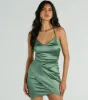 Luxe Guaranteed Satin Bodycon Mini Dress sold by Windsor