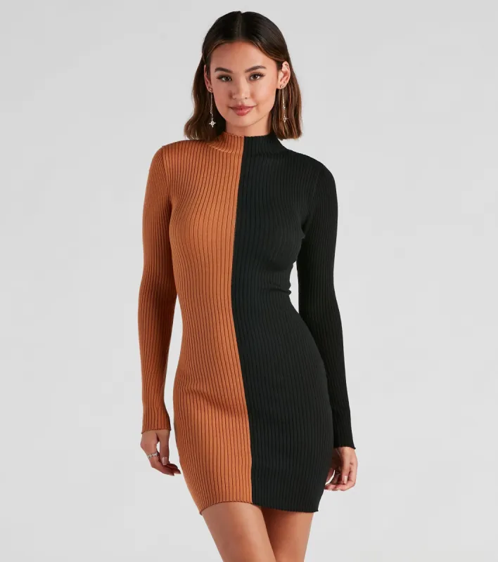 Set The Tone Rib Sweater Dress sold by Windsor