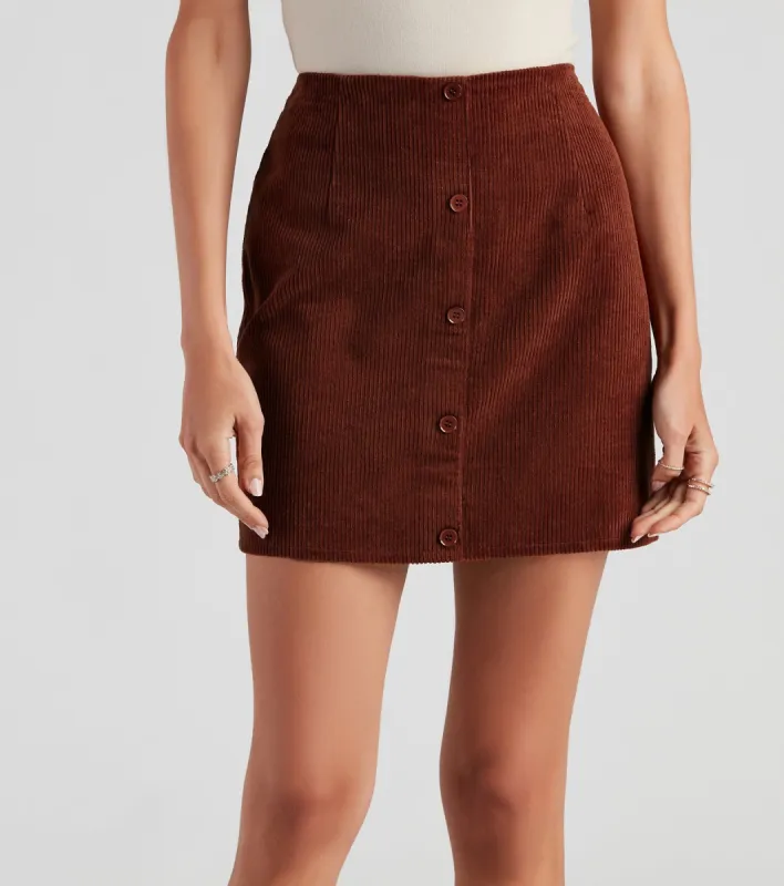 Fall Fave Corduroy Mini Skirt sold by Windsor
