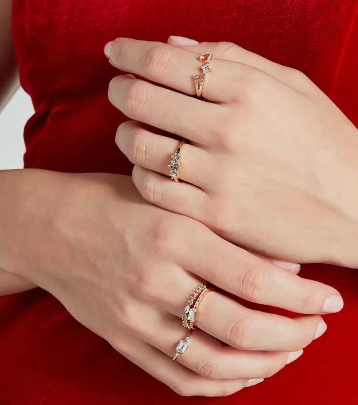 Gorgeous Gleam Rhinestone Ring Set sold by Windsor