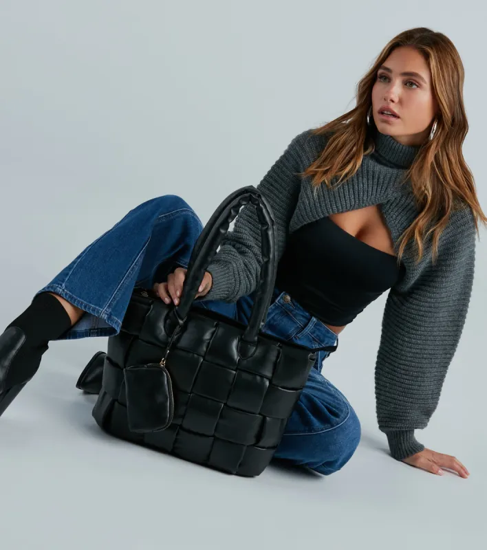 Arrive In Style Faux Leather Large Tote Bag sold by Windsor