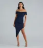 Unforgettable Glitter Off The Shoulder Midi Dress sold by Windsor