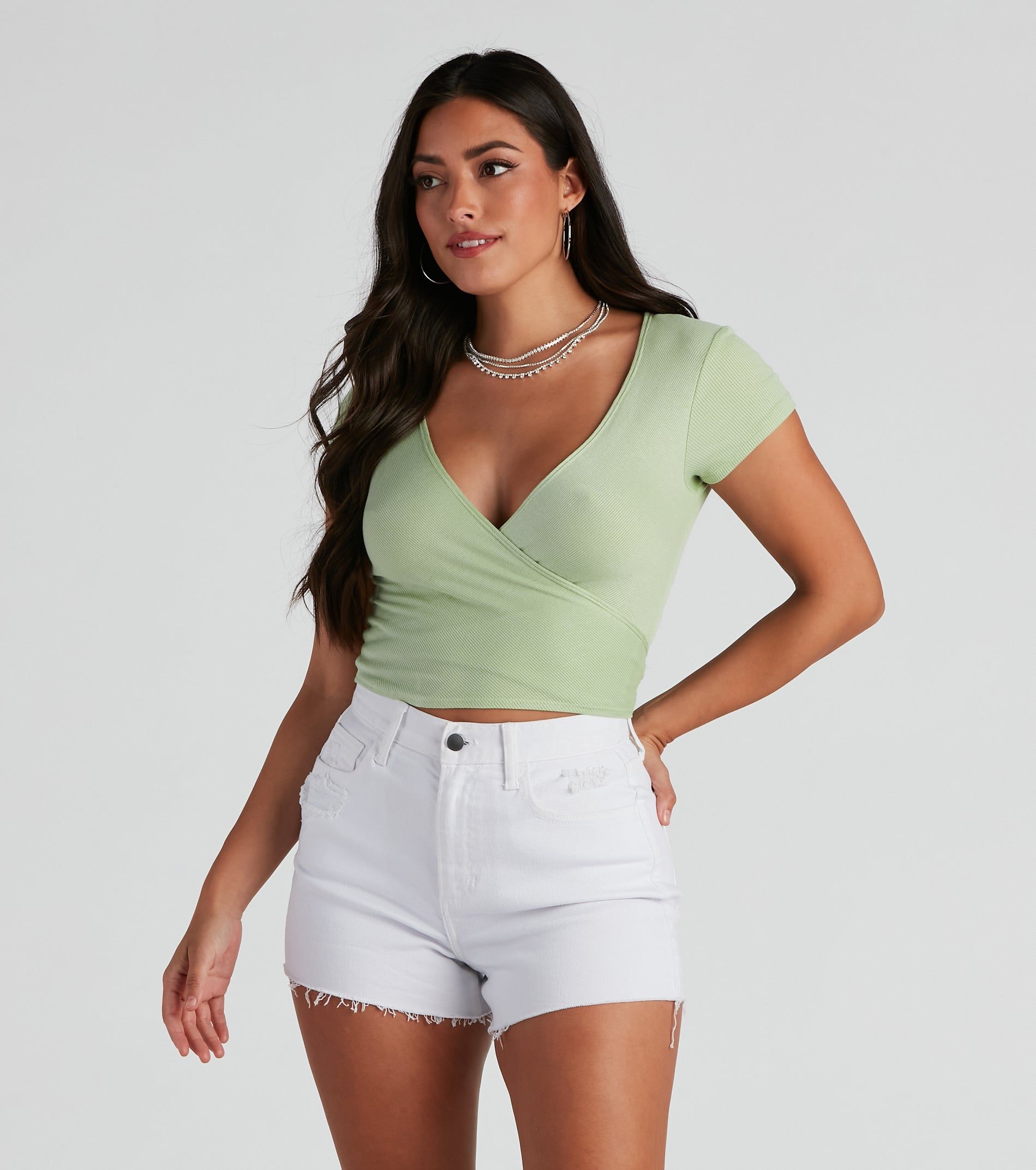 The Perfect Basic Knit Crop Top sold by Windsor product image thumbnail 5