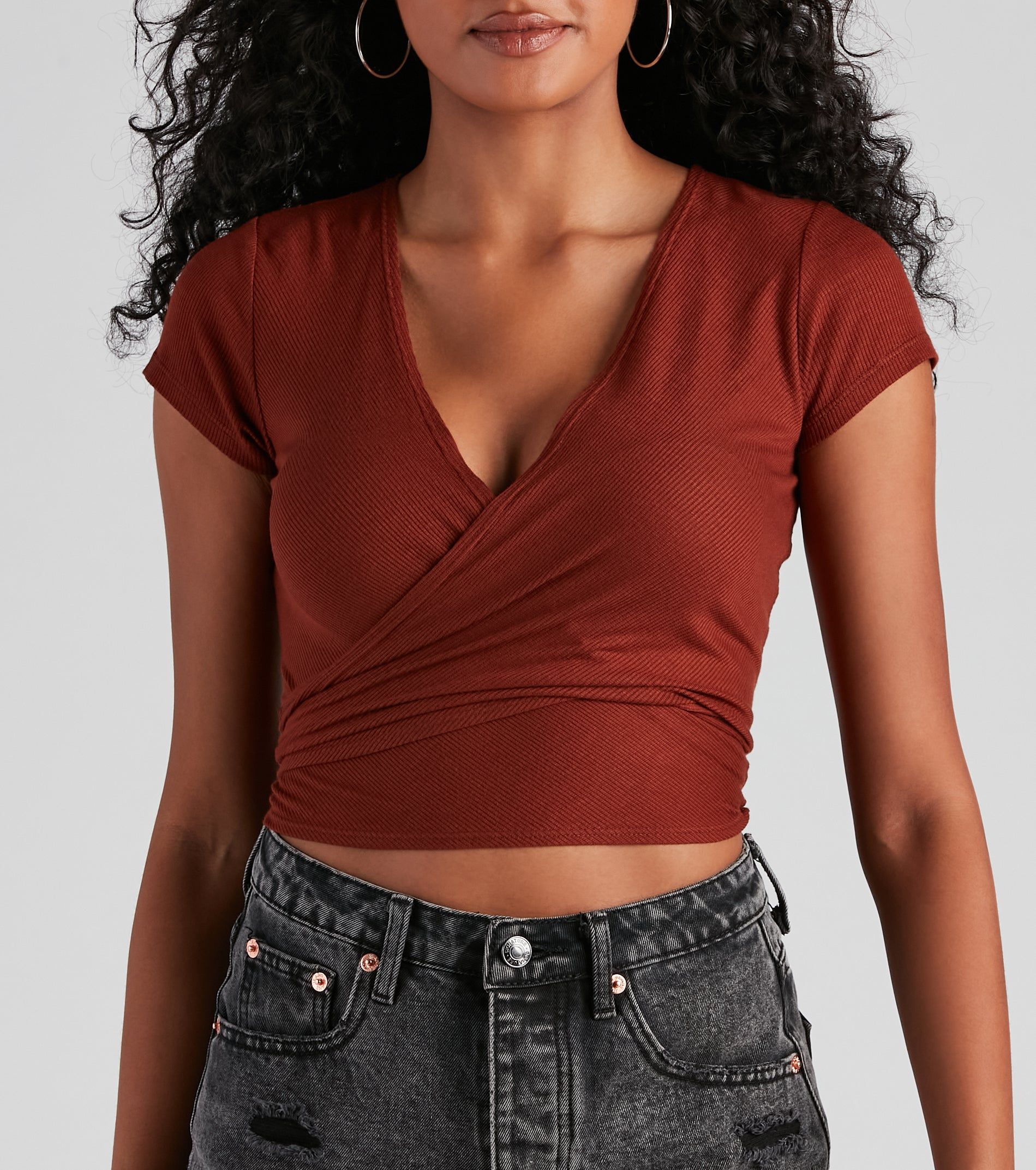 The Perfect Basic Knit Crop Top sold by Windsor product image thumbnail 4