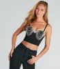 Lavish And Chic Rhinestone And Pearl Bustier Top sold by Windsor