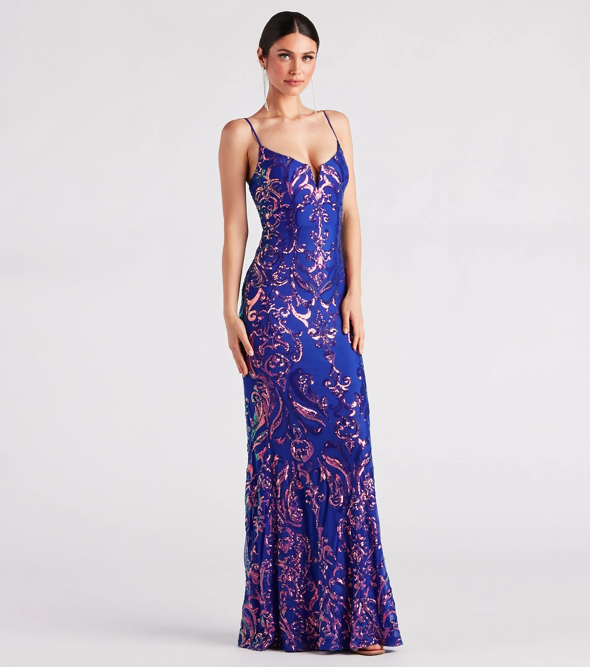 Kaley Formal Sequin Mermaid Long Dress sold by Windsor product image thumbnail 3
