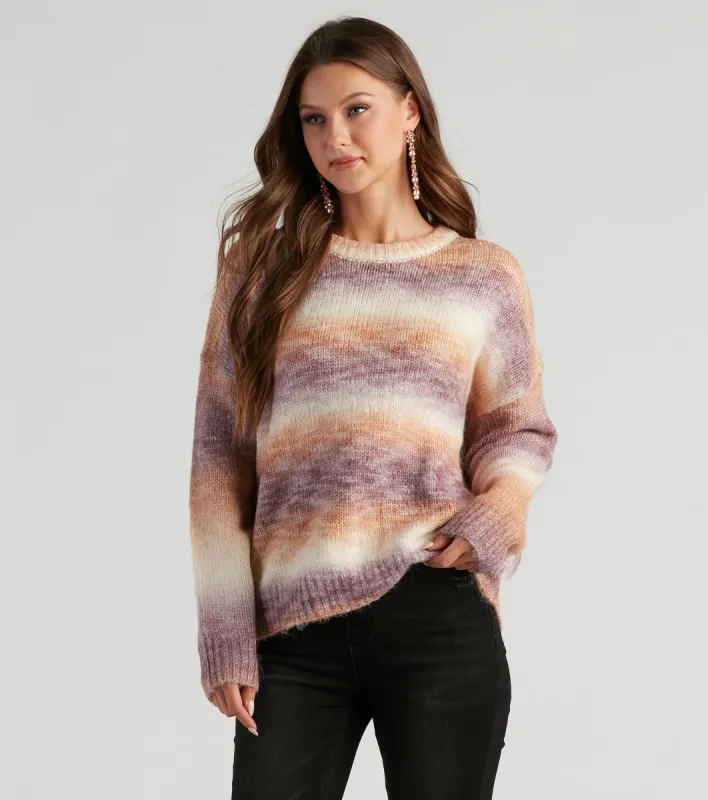Caught In Color Ombre Knit Sweater sold by Windsor