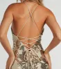 Alison Lace-Up Mermaid Sequin Formal Dress sold by Windsor