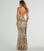 Alison Lace-Up Mermaid Sequin Formal Dress sold by Windsor