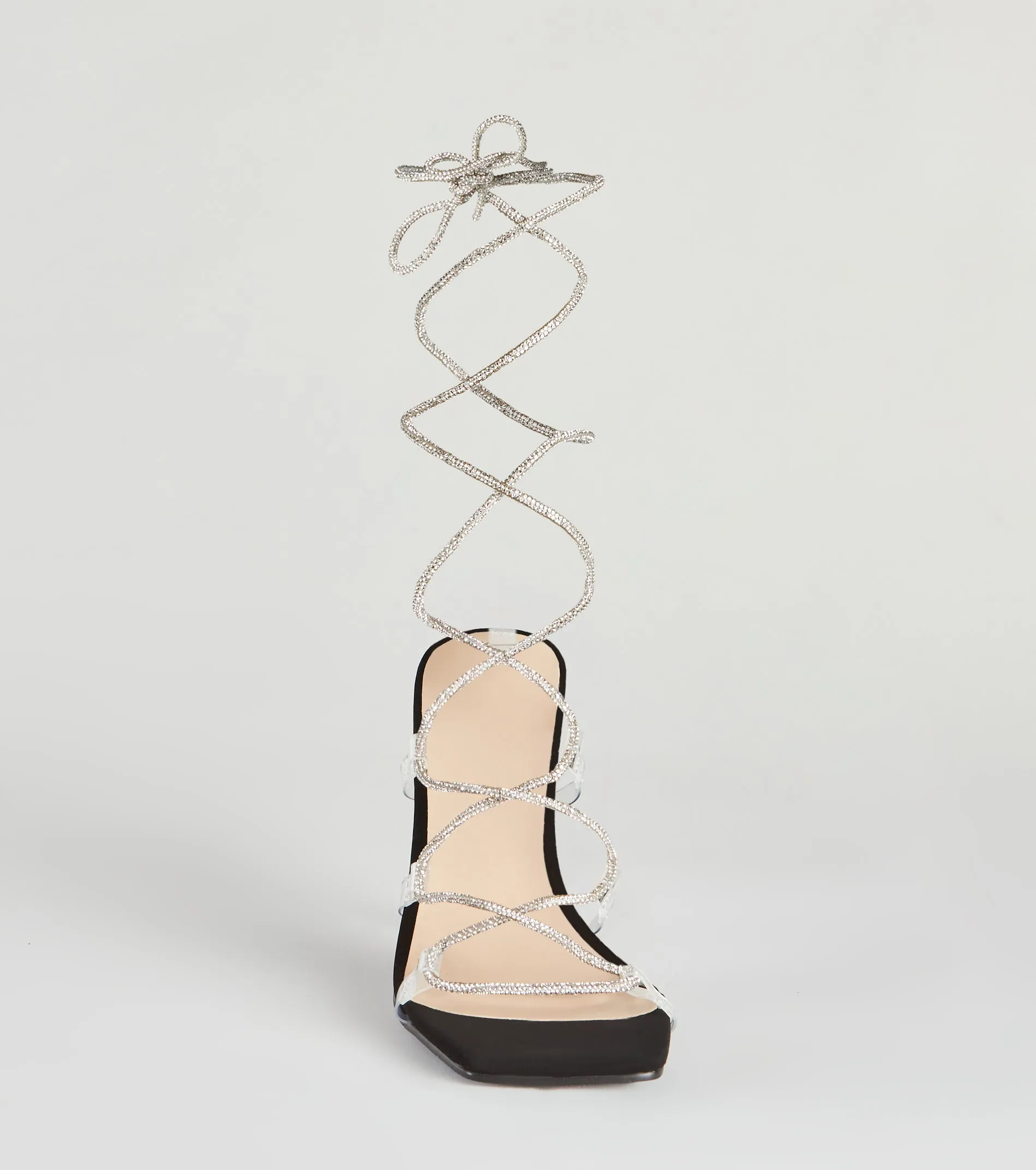 Lace-Up In Rhinestone Stiletto Heels sold by Windsor product image thumbnail 3