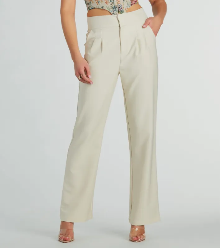 Sophisticated Moment Straight Leg Trouser Pants sold by Windsor