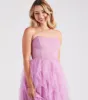 Ariana Strapless Ruffled Mesh Formal Dress sold by Windsor