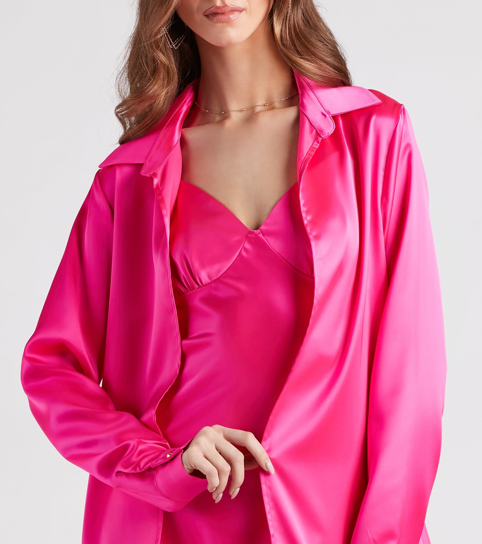 Forever Timeless Satin Collared Top sold by Windsor product image thumbnail 4