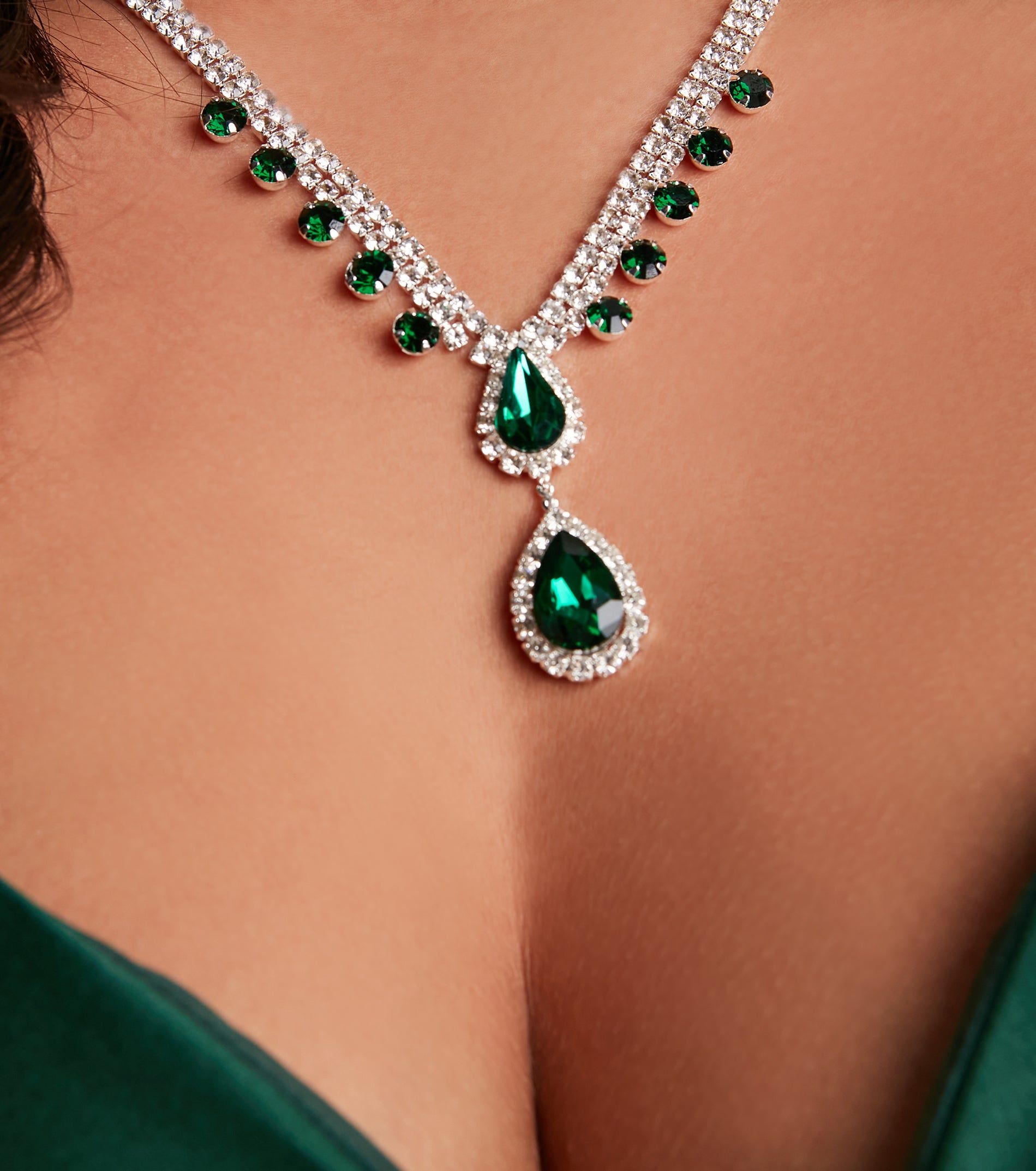 Glamorous Affair Gemstone Necklace And Earrings Set sold by Windsor product image thumbnail 3