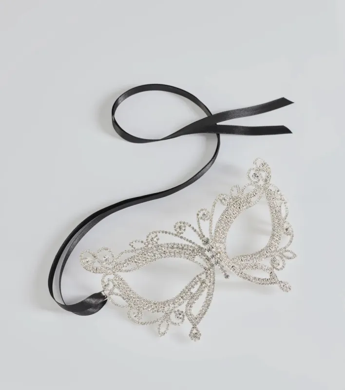 Rhinestone Butterfly Masquerade Mask sold by Windsor