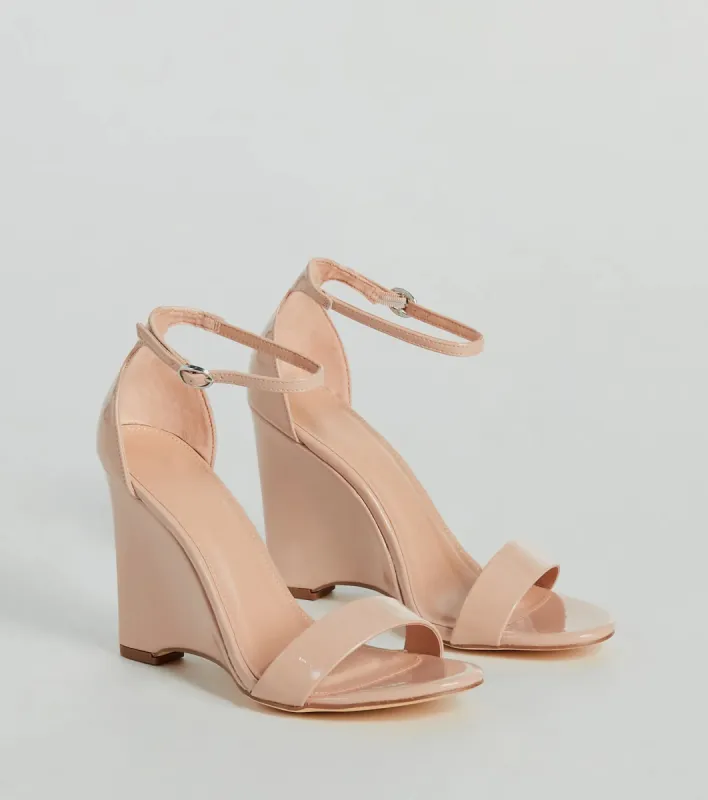 Fall For Me Patent Faux Leather Wedges sold by Windsor