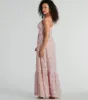 Effortless Beauty Chiffon Burnout Floral Maxi Dress sold by Windsor