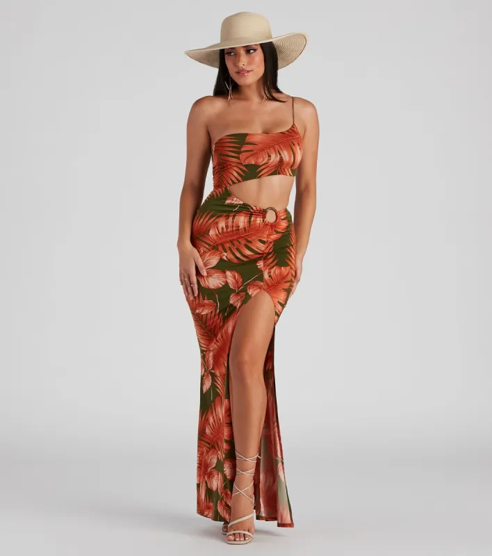 Paradise Ready One-Shoulder Maxi Dress sold by Windsor