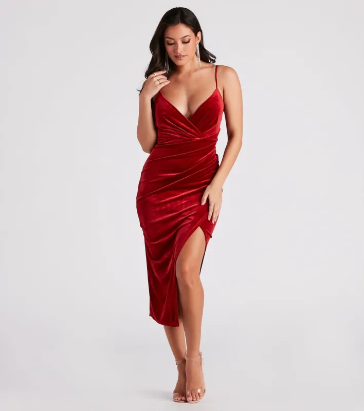 Tilda Formal Velvet Midi Dress sold by Windsor