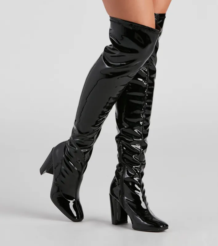Sleek Vibes Only Thigh-High Boots sold by Windsor