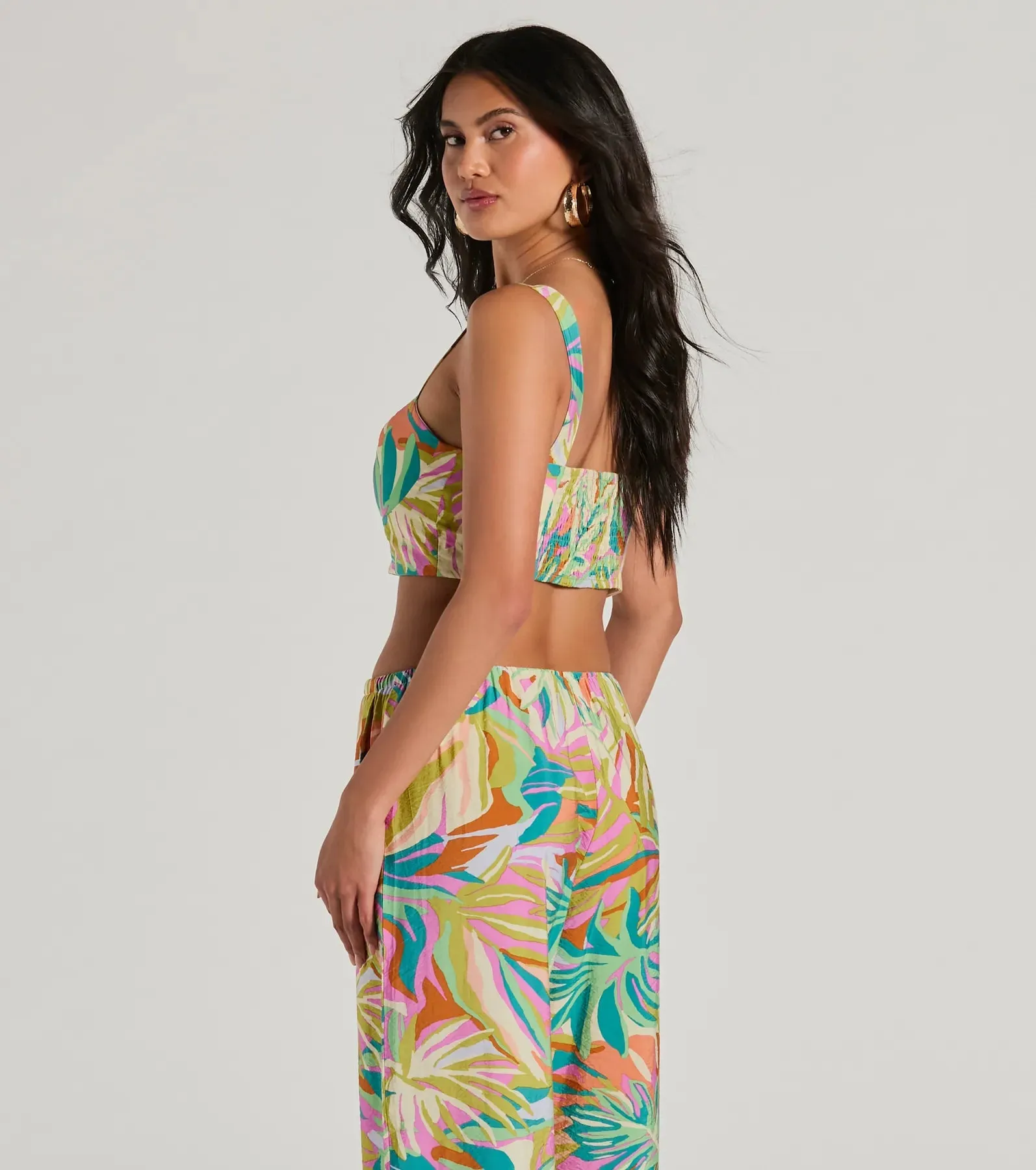Getaway Retreat Sweetheart Tropical Crop Top sold by Windsor product image thumbnail 2