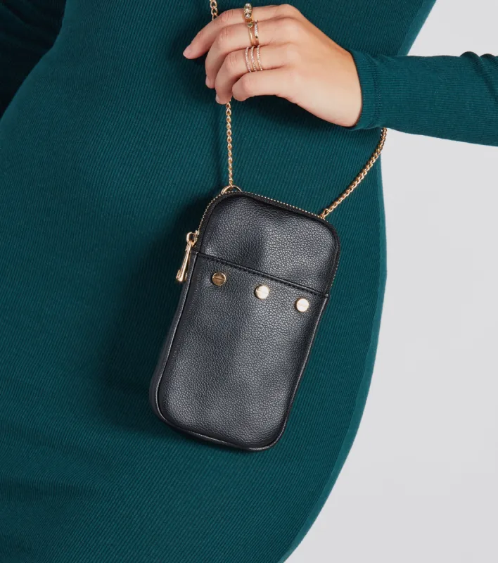 True Essential Faux Leather Phone Crossbody Bag sold by Windsor