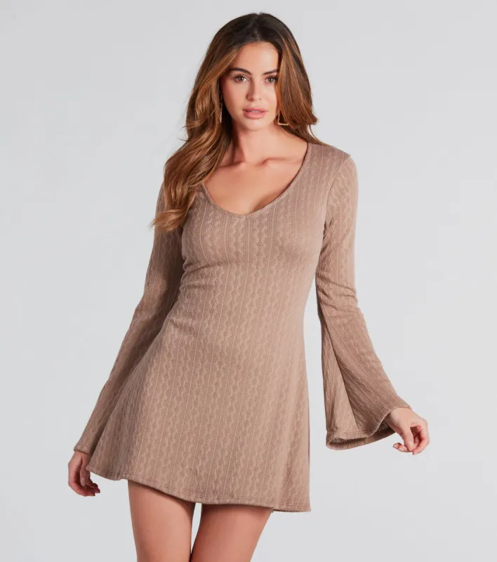 Timeless Classic Cable Knit A-Line Dress sold by Windsor
