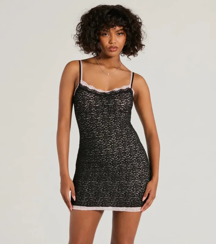 Admire You Scoop Neck Layered Lace Mini Dress sold by Windsor