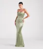Priscilla Formal Satin Strapless Mermaid Dress sold by Windsor