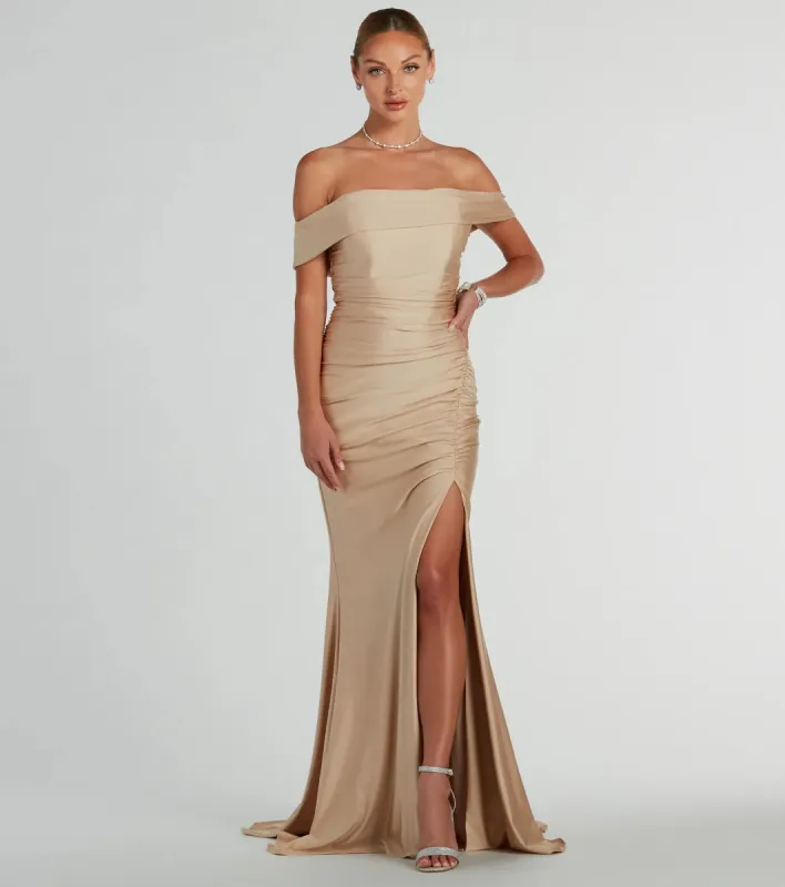 Alicia Off-The-Shoulder Mermaid Formal Dress sold by Windsor