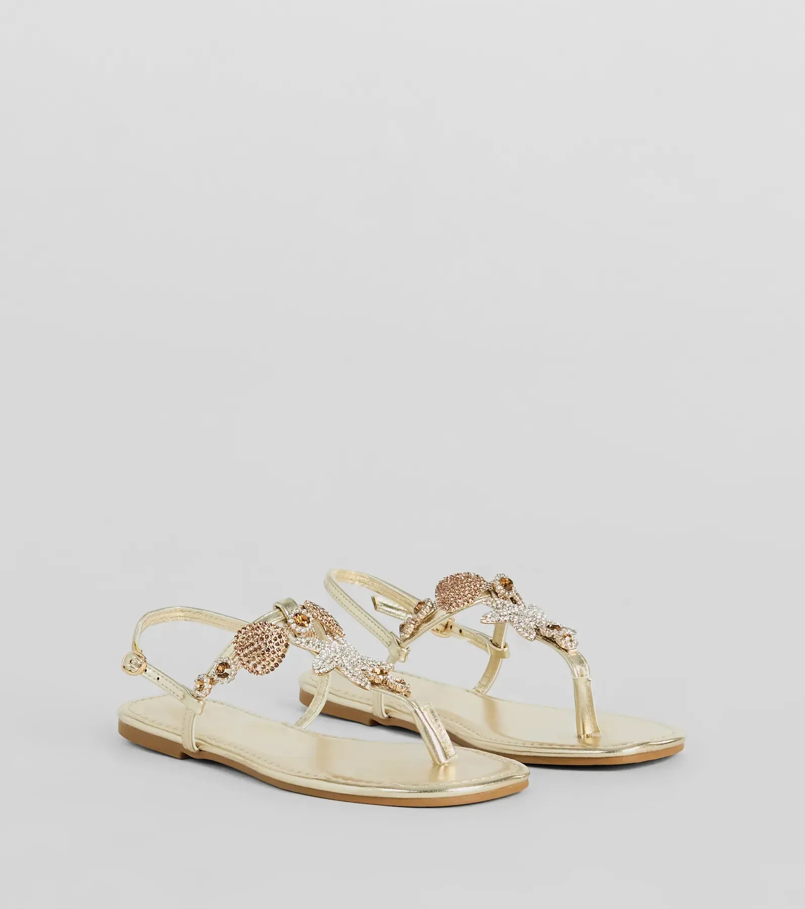 Sea Me Now Rhinestone Starfish Flat Sandals sold by Windsor