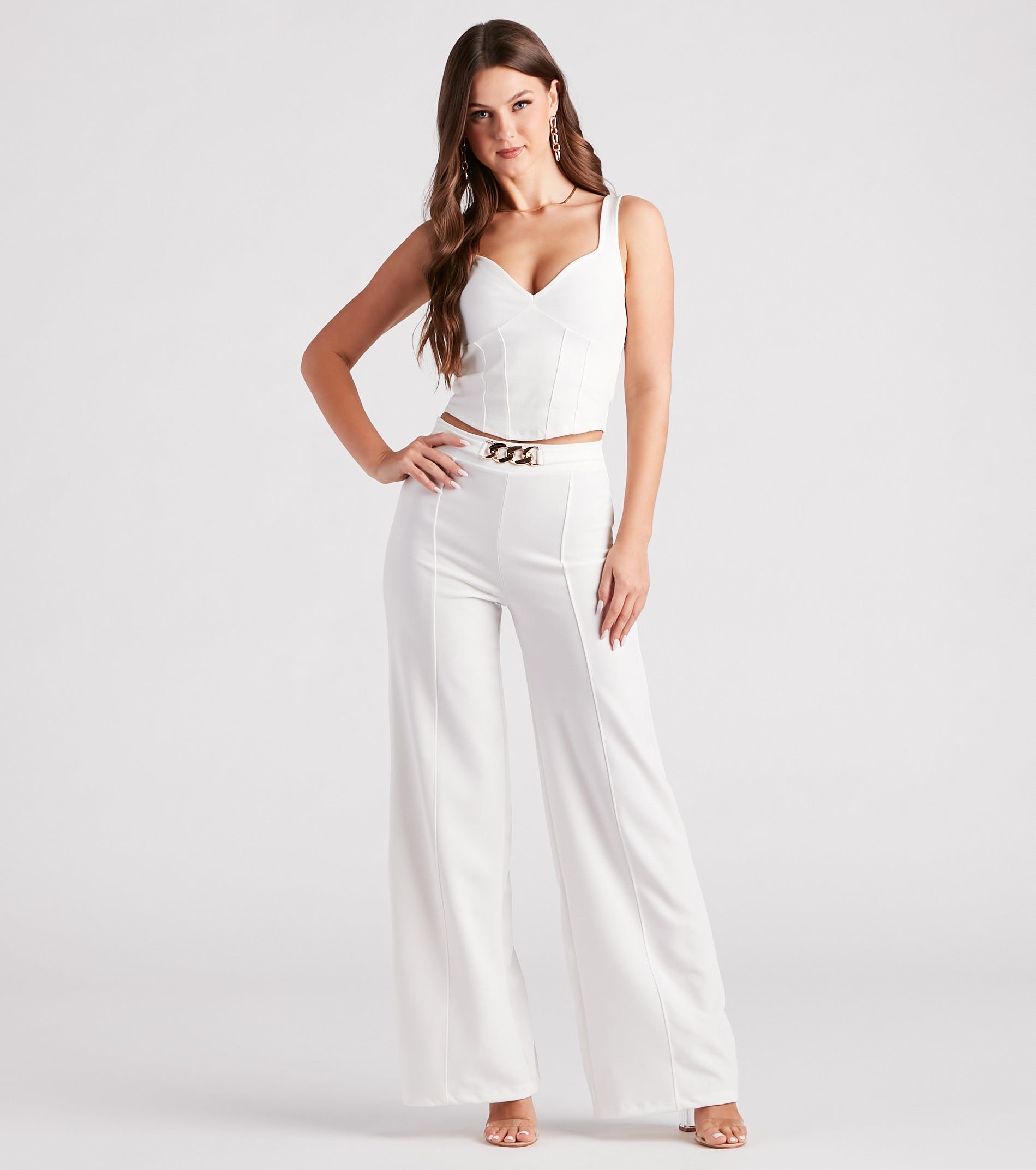 Forever Linked Chain Wide Leg Pants sold by Windsor