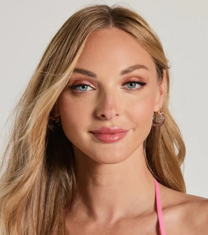 In The Clear Lucite Hoop Earrings sold by Windsor