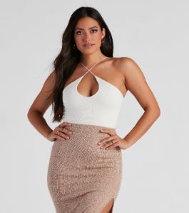 Everyday Staple Halter Crop Top sold by Windsor