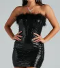 Sensational Shine Sequin Marabou Party Dress sold by Windsor