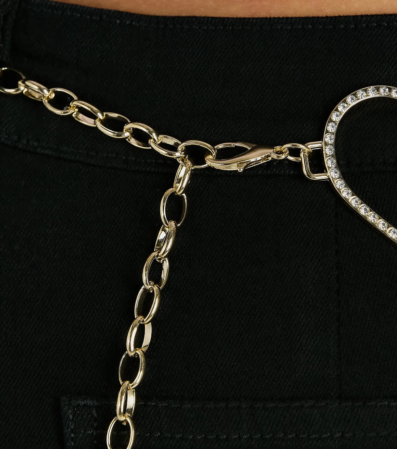 Sweet At Heart Rhinestone Chain Belt sold by Windsor product image thumbnail 3
