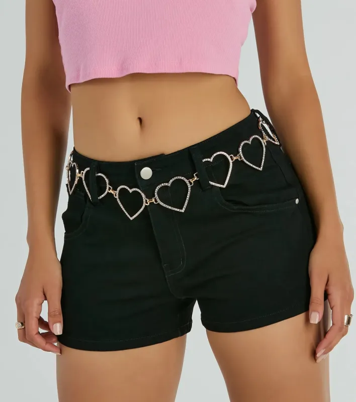 Sweet At Heart Rhinestone Chain Belt sold by Windsor