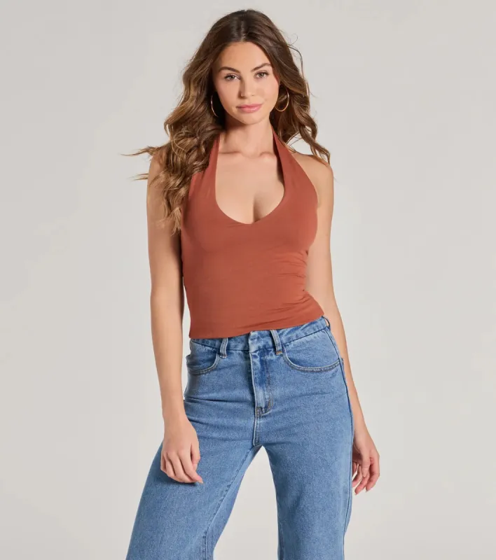 Trendy Find Knit Halter Top sold by Windsor