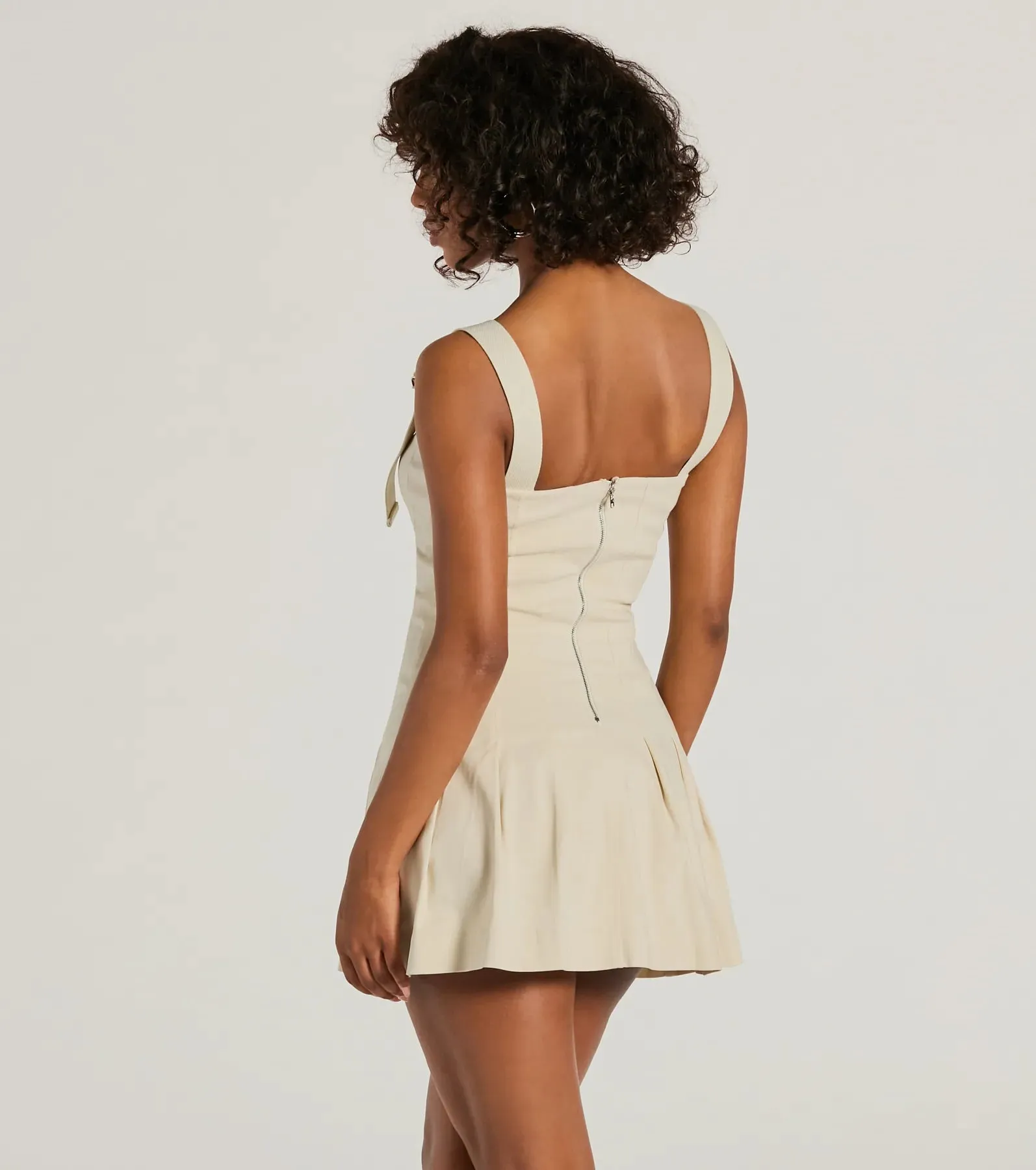 Babe With Taste Buckle Strap Pleated Mini Dress sold by Windsor product image thumbnail 2