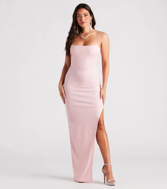Mckayla Formal Glitter Strappy Back Dress sold by Windsor