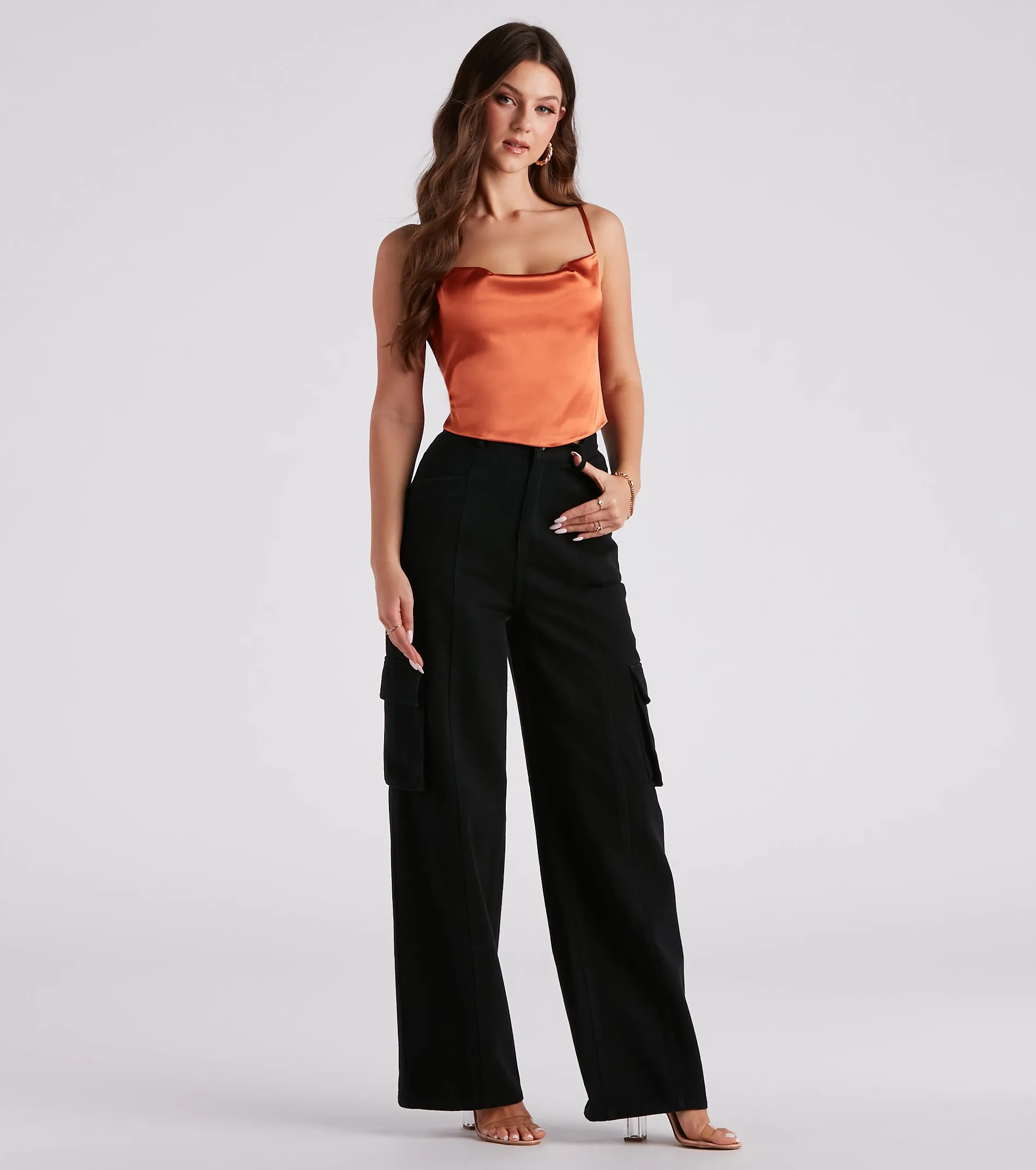 Love Affair Satin Tie-Back Top sold by Windsor product image thumbnail 4