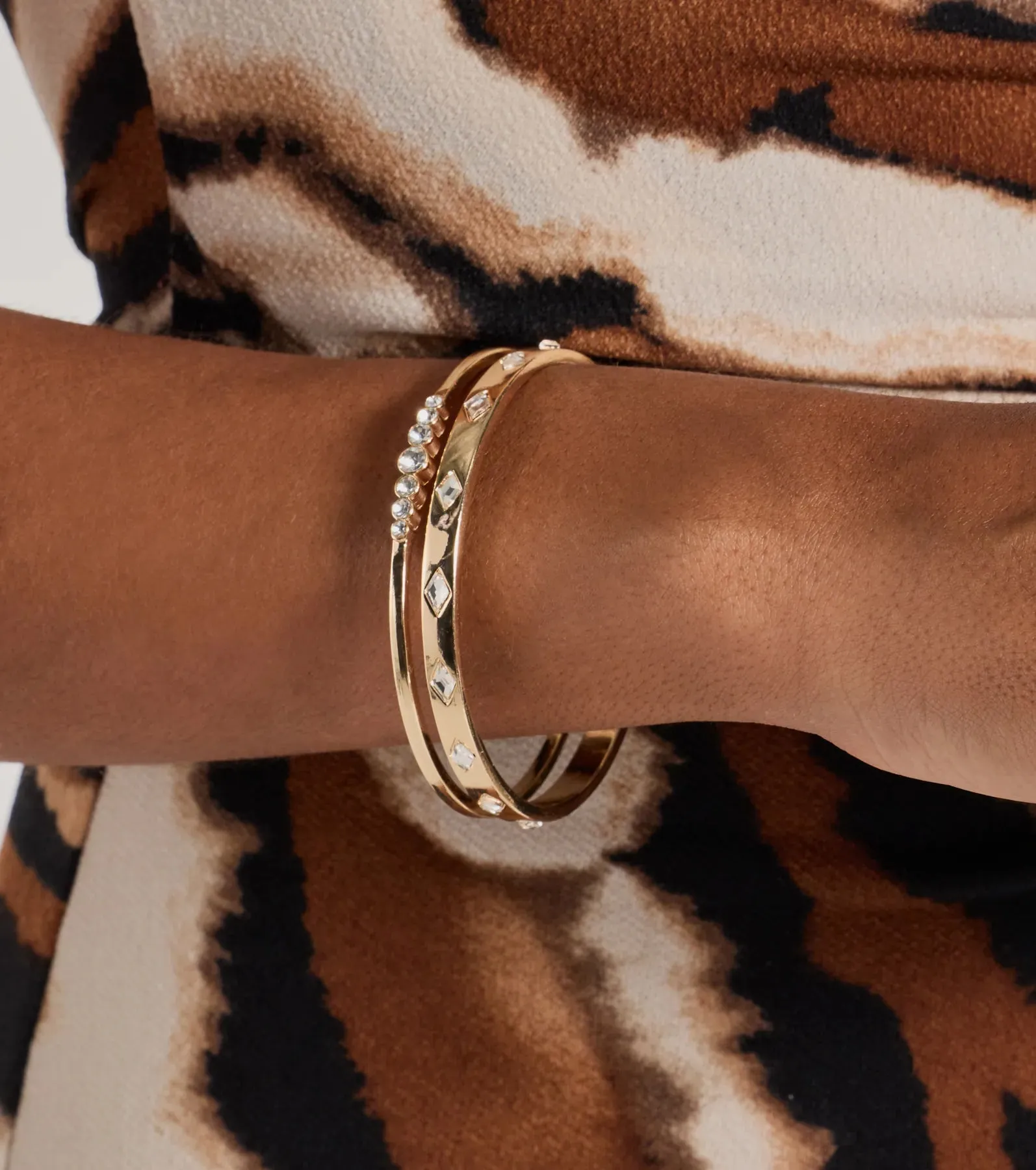 Stunning Two-Piece Bangle Bracelet Set sold by Windsor product image thumbnail 4