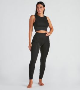 Smooth And Seamless Crop Top And Leggings Set sold by Windsor