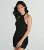 Take Notice Beaded Bodycon Mesh Mini Dress sold by Windsor