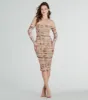 CLEARANCE - Living A Dream Marble Off-The-Shoulder Midi Dress sold by Windsor